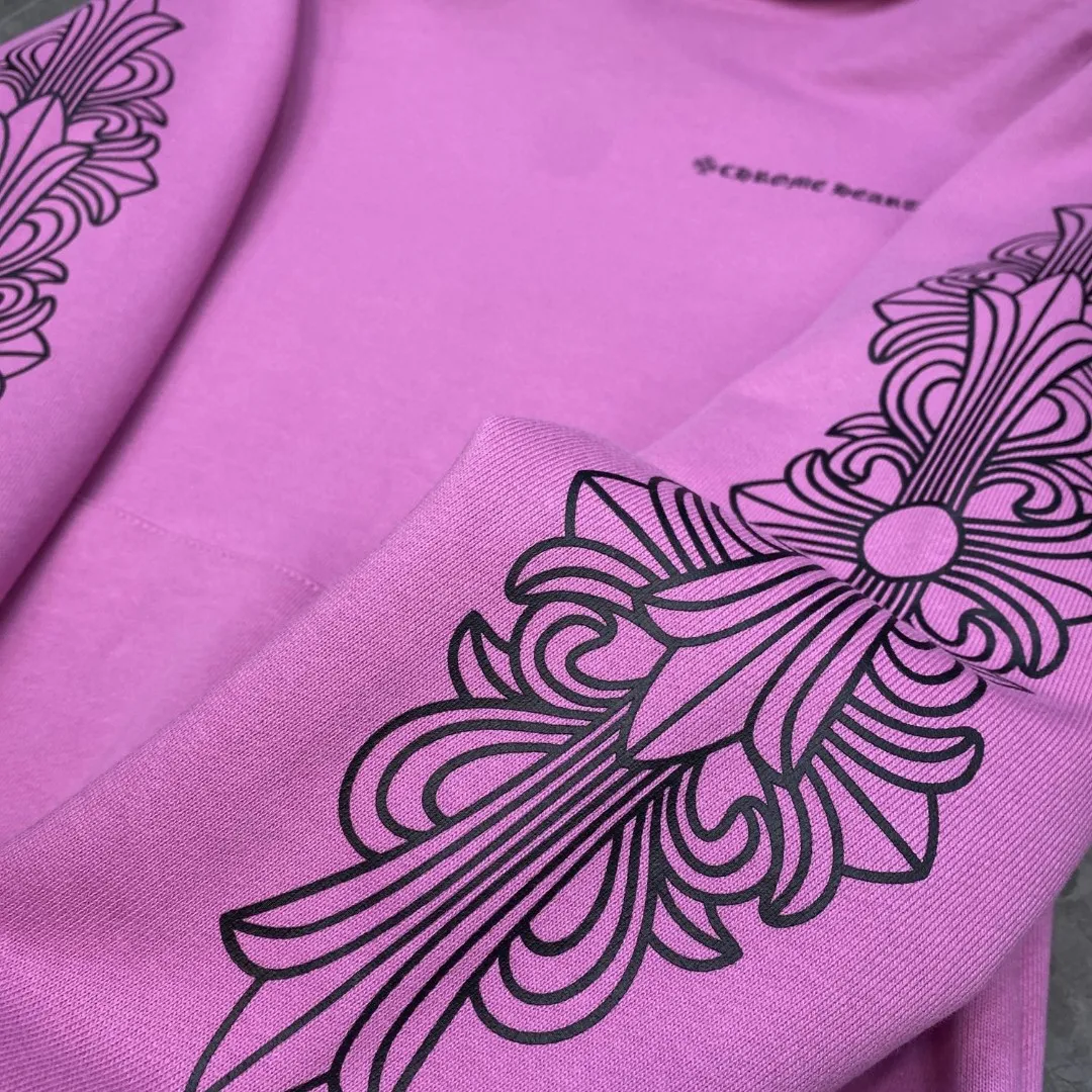 P246 Chrome Hearts Autumn and Winter 2025 simultaneous sale at counters❤️Limited edition Chrome Hearts Mattyboy graffiti spider web hoodie sweatshirt Imported environmentally friendly glue printing and dyeing Improved customized version 1:1 460g High weight fabric Recommended color: Customized graffiti color purple Code numbers: S, M, L, XL